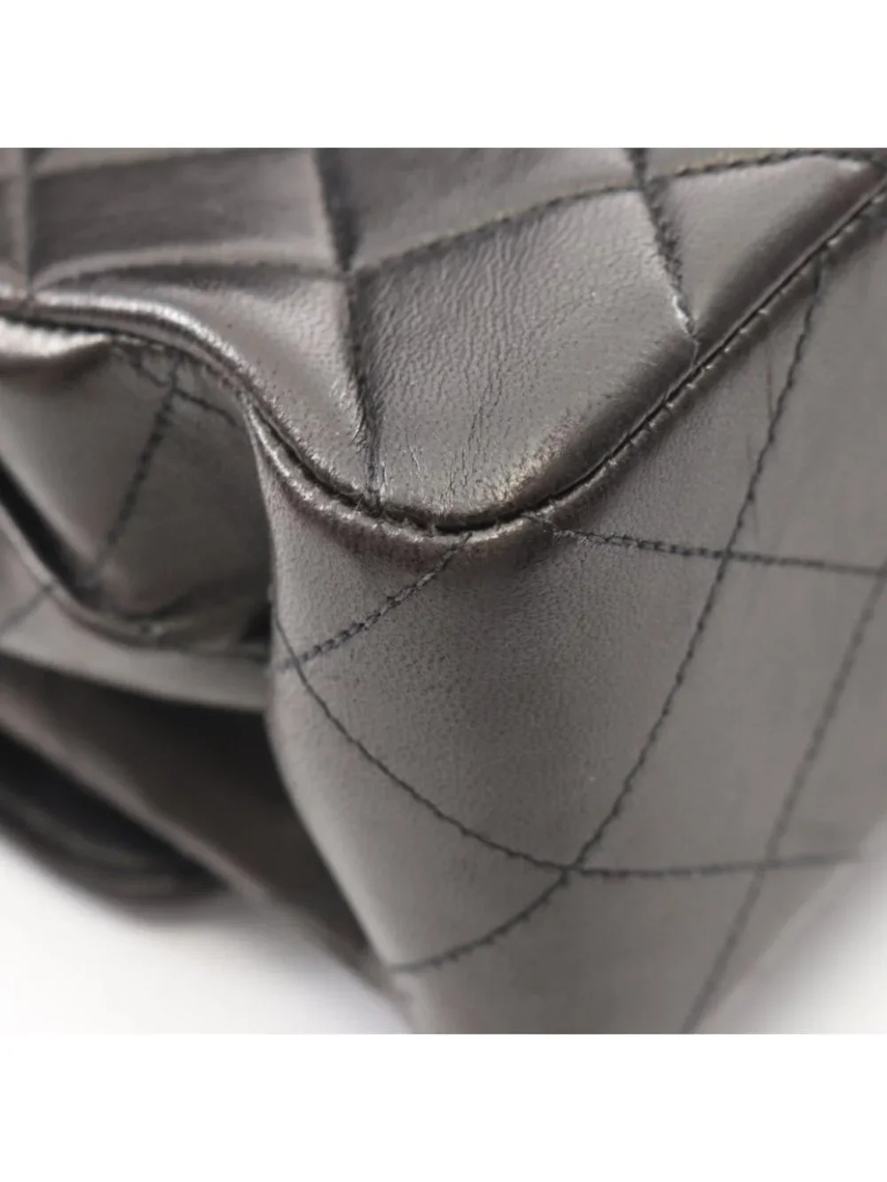 Chanel Quilted Face Black Lambskin Shoulder Bag